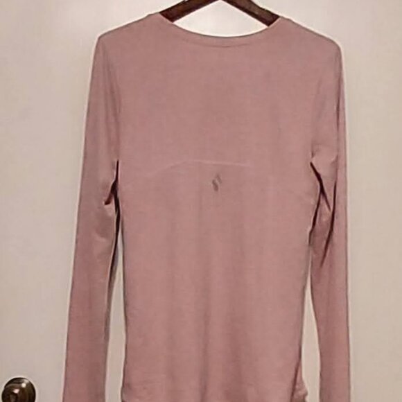 NWTs Skechers Los Angeles Activewear Pink/Lilac Long Sleeve Tee Crew Neck NEW L - Picture 2 of 11